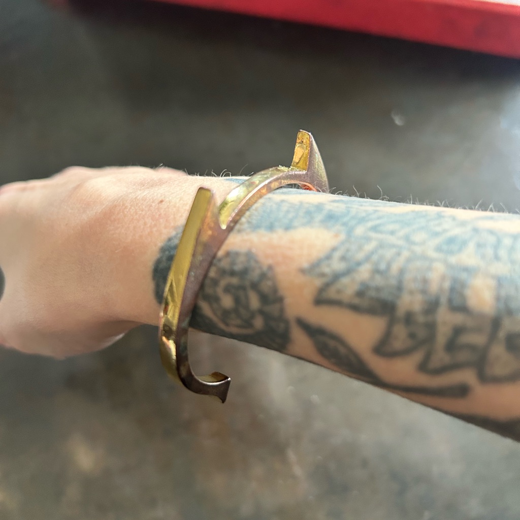 Jennifer Fisher Bracelet Stackable Brass Base Gold Plated 60$